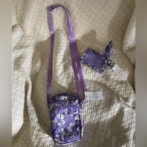 Vera Bradley Crossbody Bag and Zip ID & Lanyard